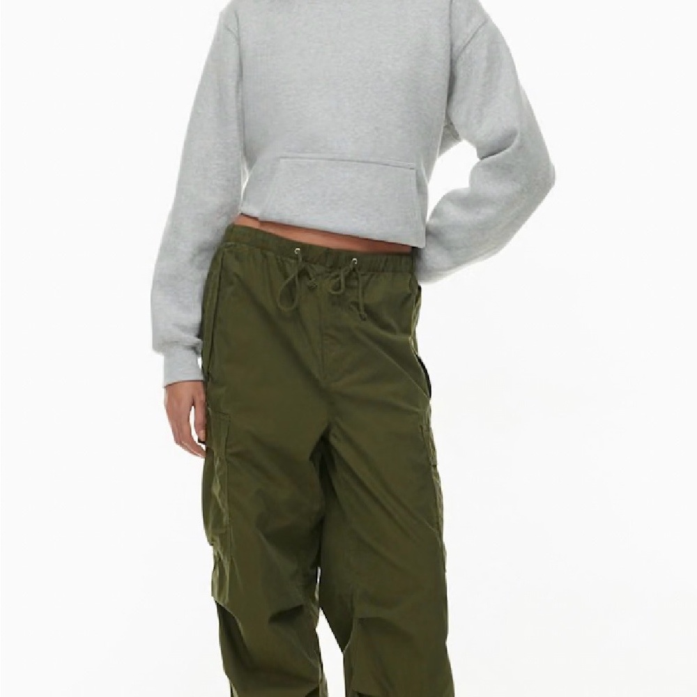 TNA Olive Green Cargo Track Pants